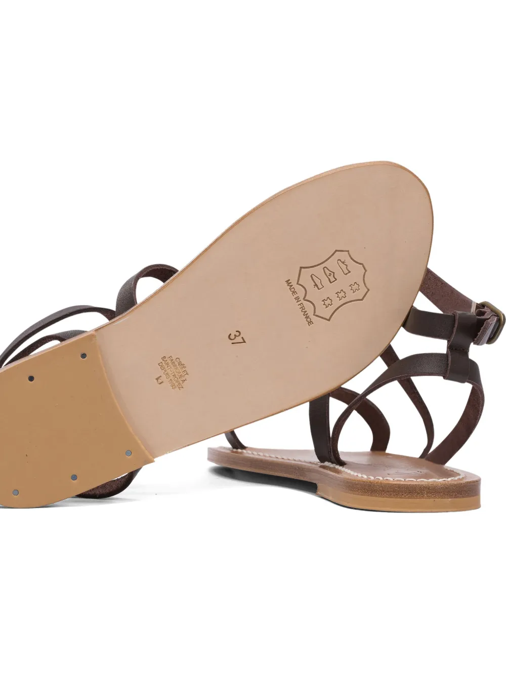 K. Jacques buckle-fastening leather sandals Brown