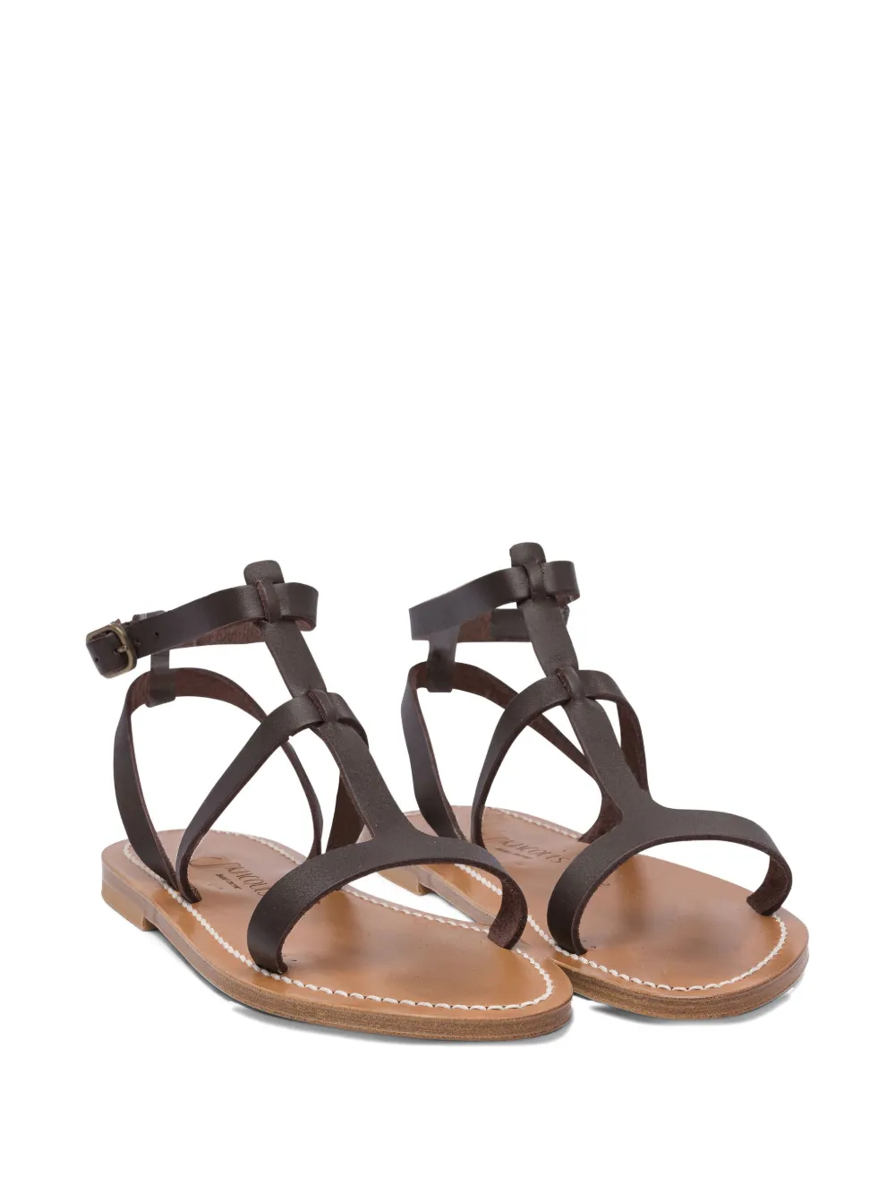 K. Jacques buckle-fastening leather sandals Brown