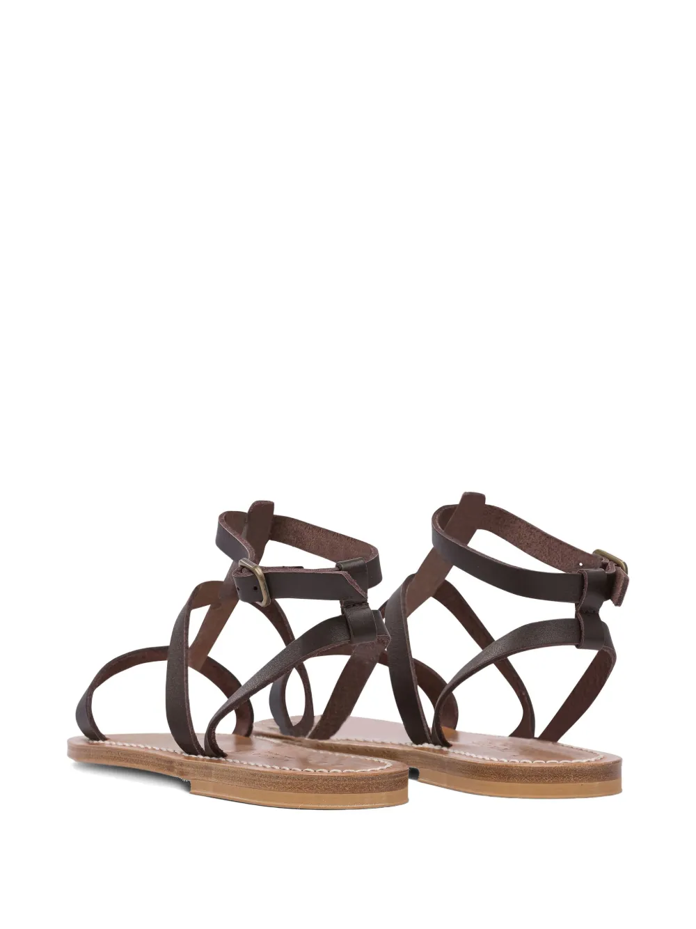 K. Jacques buckle-fastening leather sandals Brown