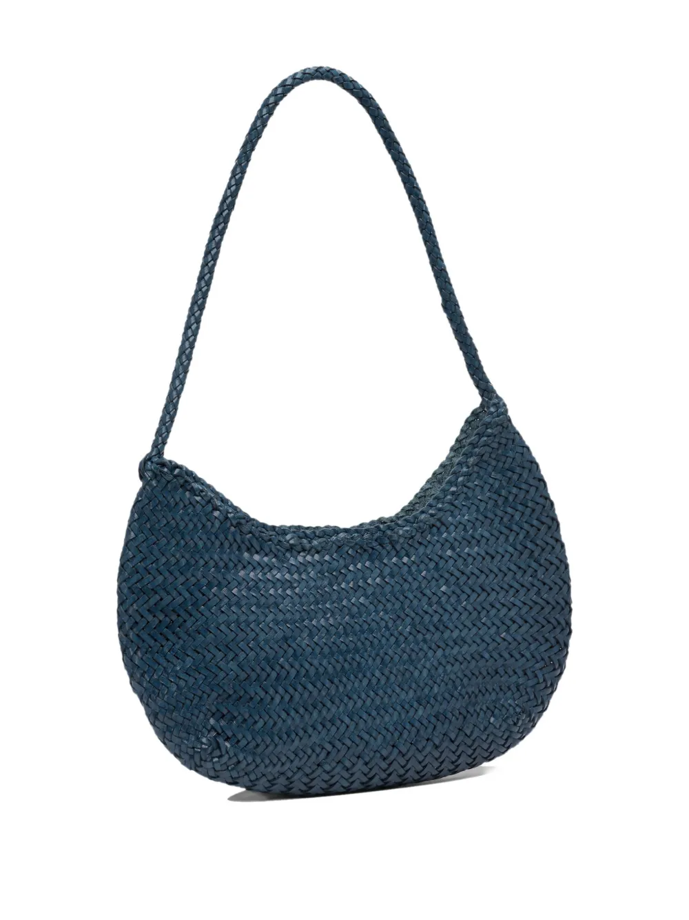 DRAGON DIFFUSION Nova Luna braided leather shoulder bag - Blauw
