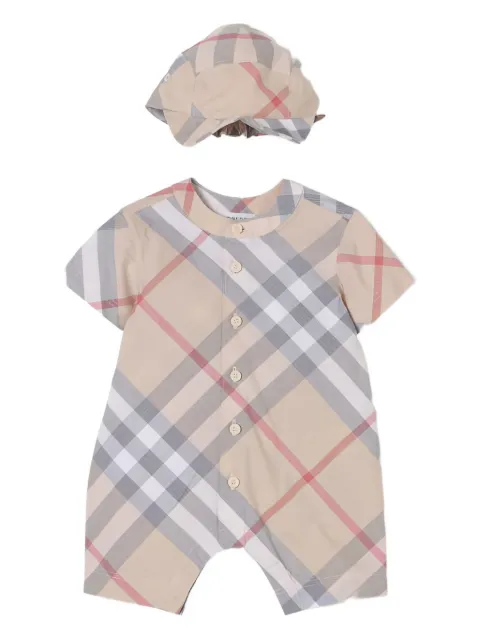 Burberry Kids check-pattern jumpsuit
