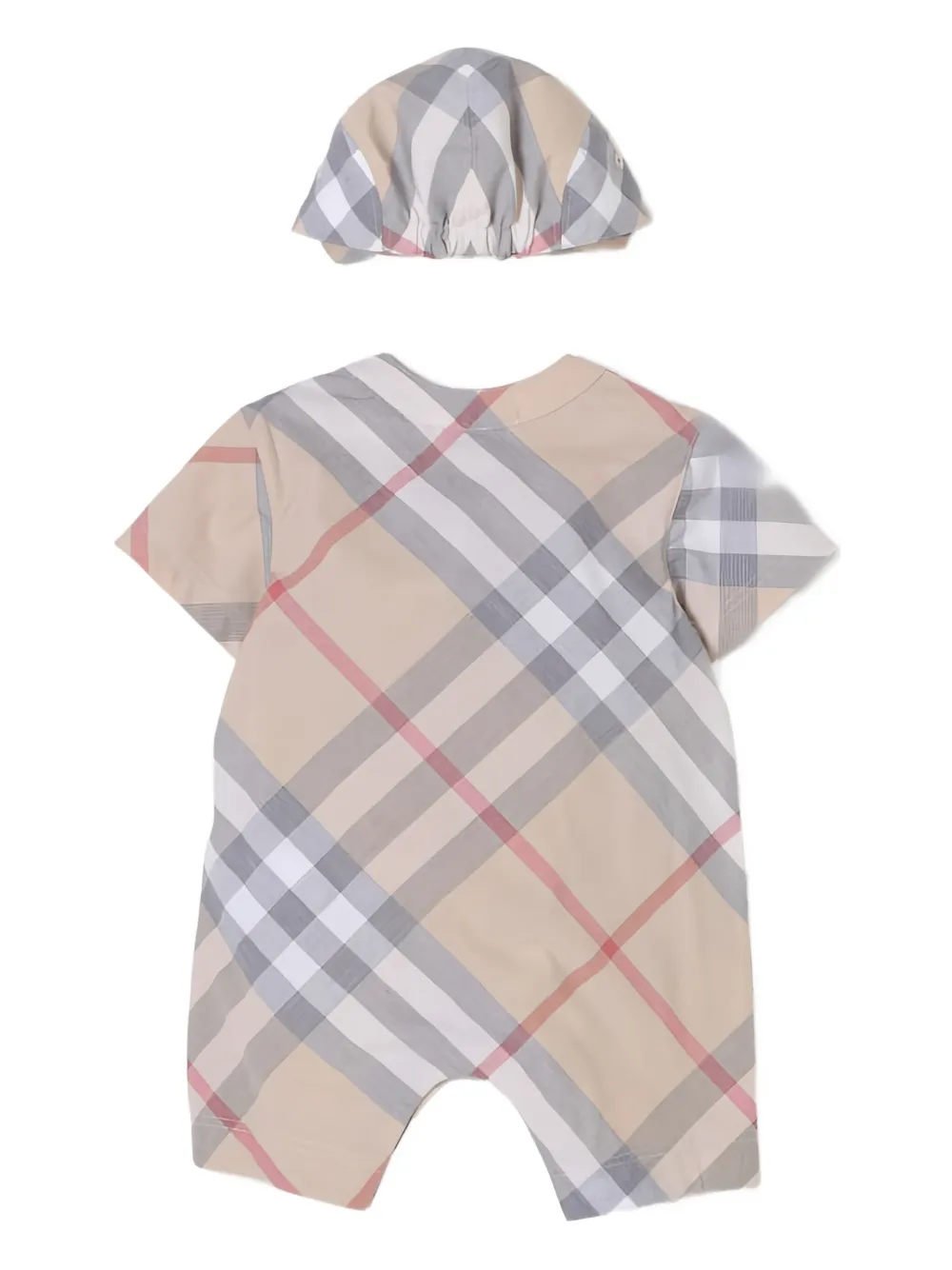 Burberry Kids check-pattern jumpsuit Beige