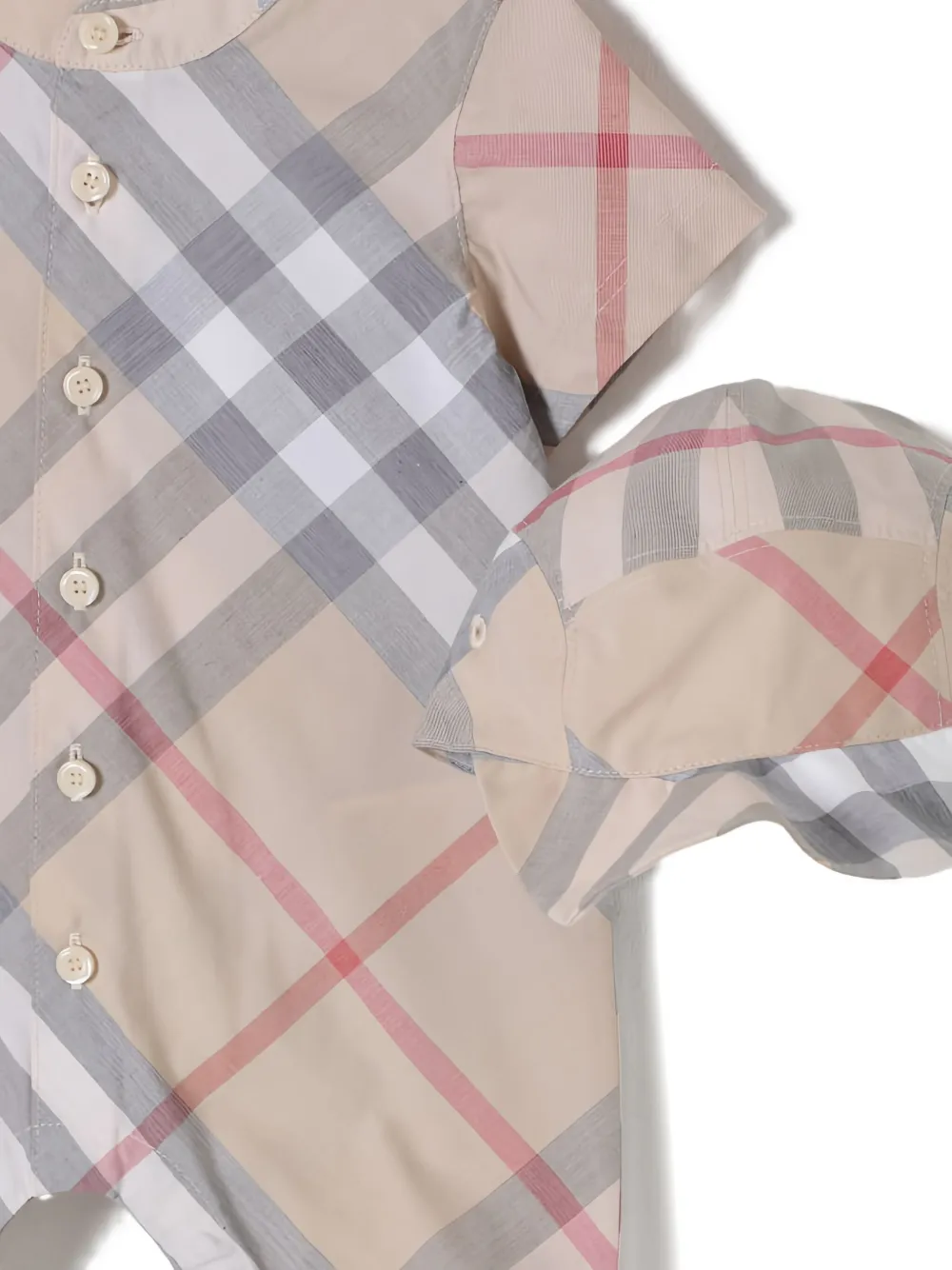 Burberry Kids check-pattern jumpsuit Beige