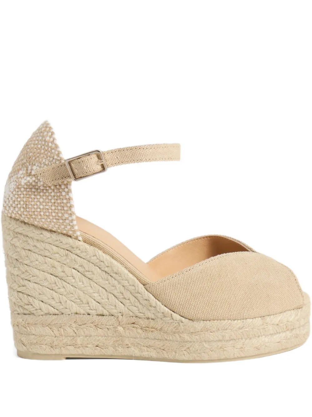 Castañer 110mm peep-toe wedge espadrilles Neutrals