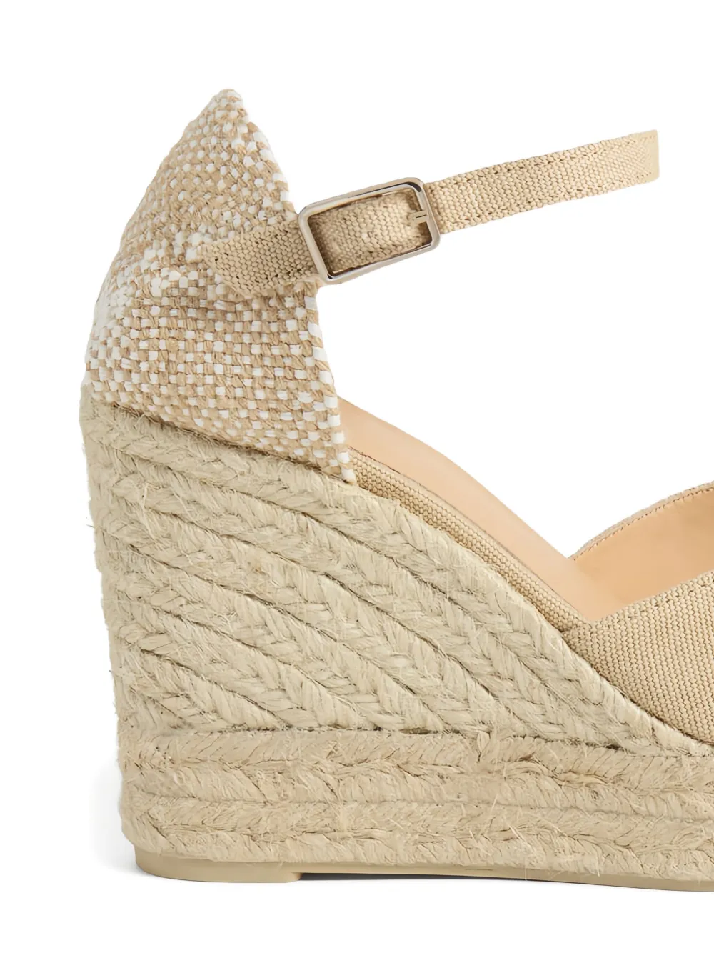 Castañer 110mm peep-toe wedge espadrilles Neutrals