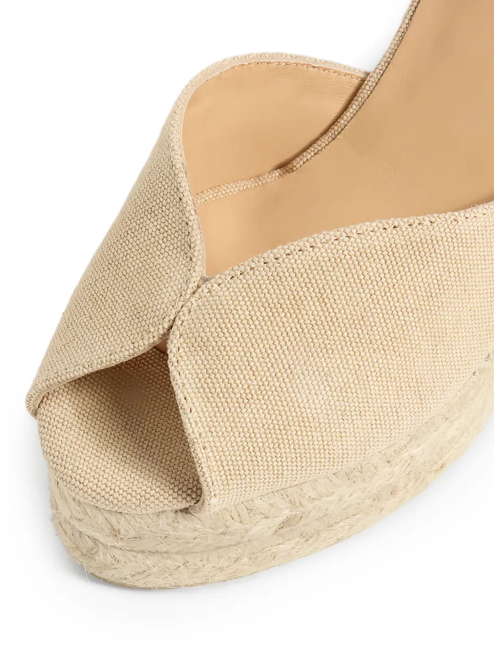 Castañer 110mm peep-toe wedge espadrilles Neutrals