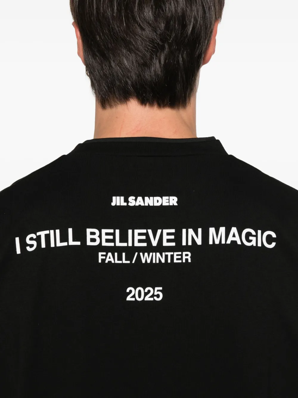 Jil Sander layered cotton t-shirt Zwart
