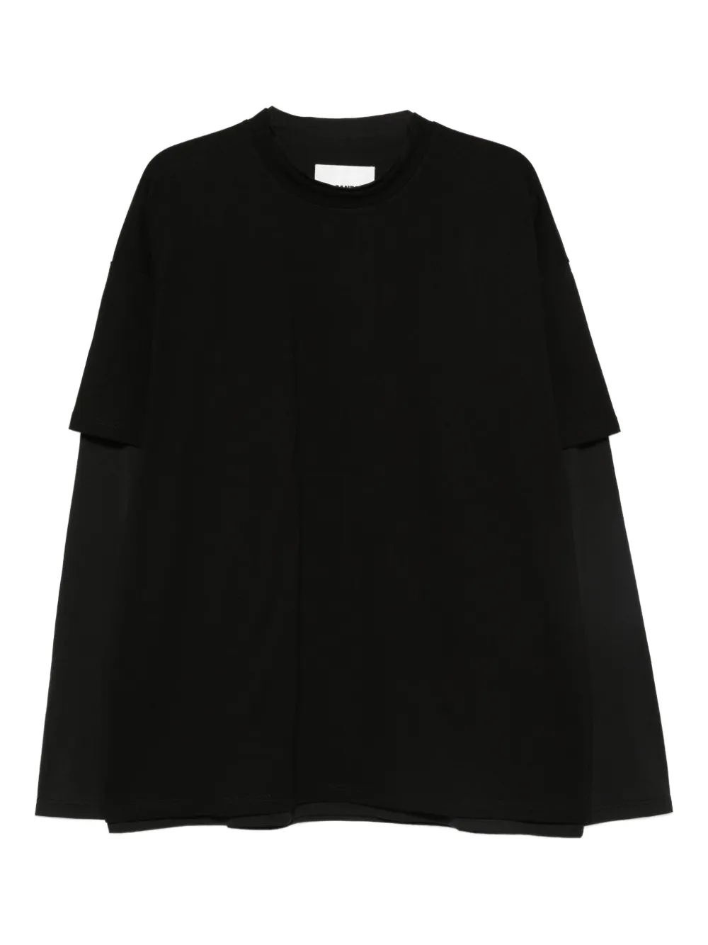 Jil Sander layered cotton t-shirt Zwart