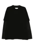 Jil Sander layered cotton t-shirt - Black