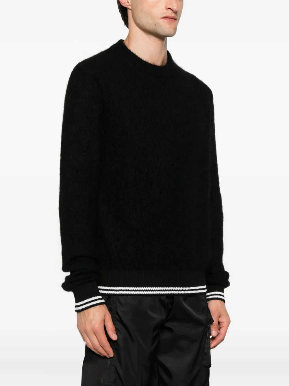 Jil Sander mohair wool sweater Zwart