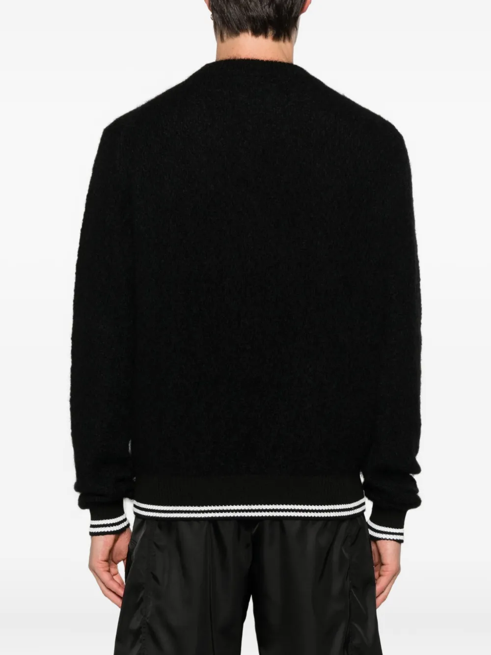 Jil Sander mohair wool sweater Zwart