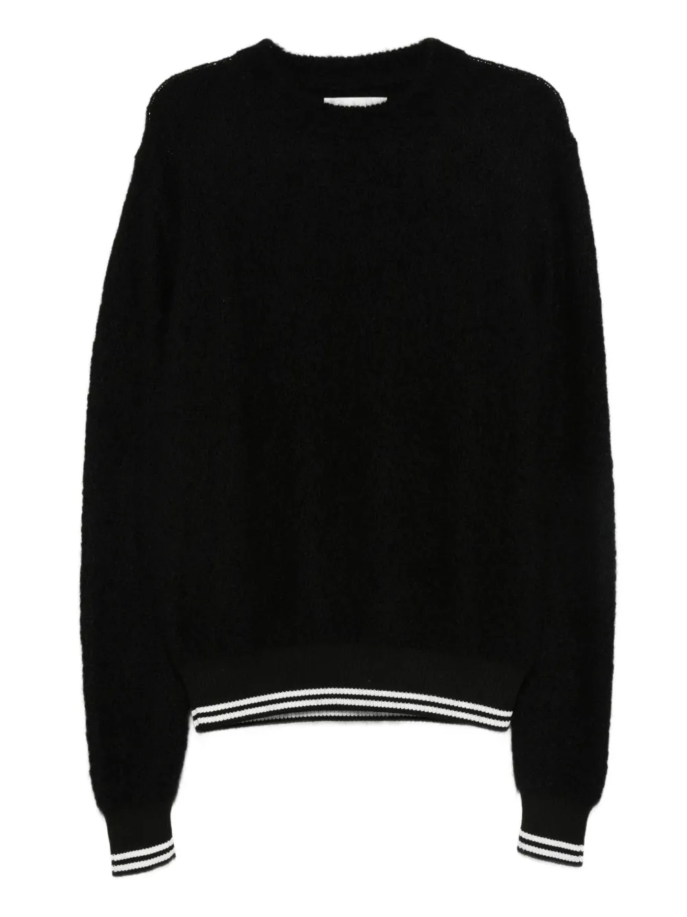 Jil Sander mohair wool sweater Zwart