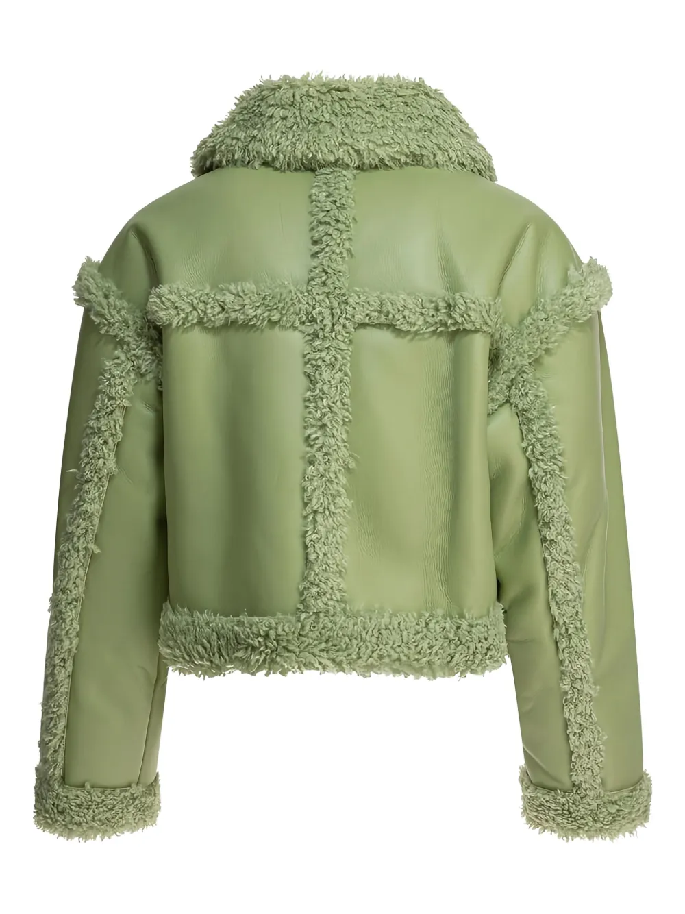 STAND STUDIO Kristy double-breasted jacket BLUE AND GREEN