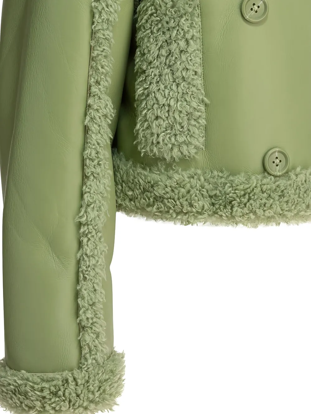STAND STUDIO Kristy double-breasted jacket BLUE AND GREEN