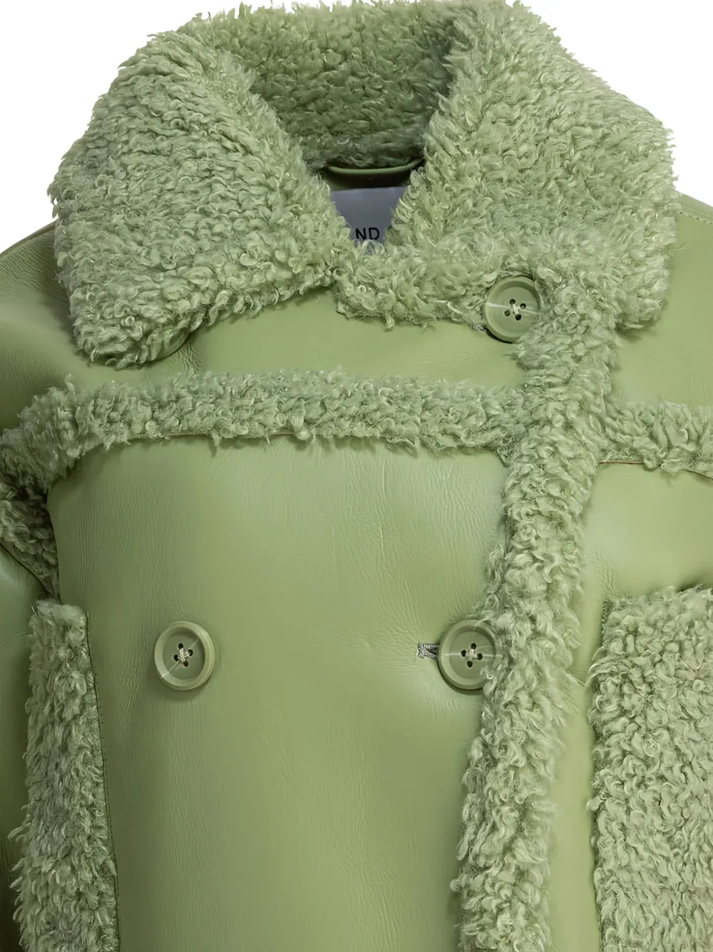 STAND STUDIO Kristy double-breasted jacket BLUE AND GREEN