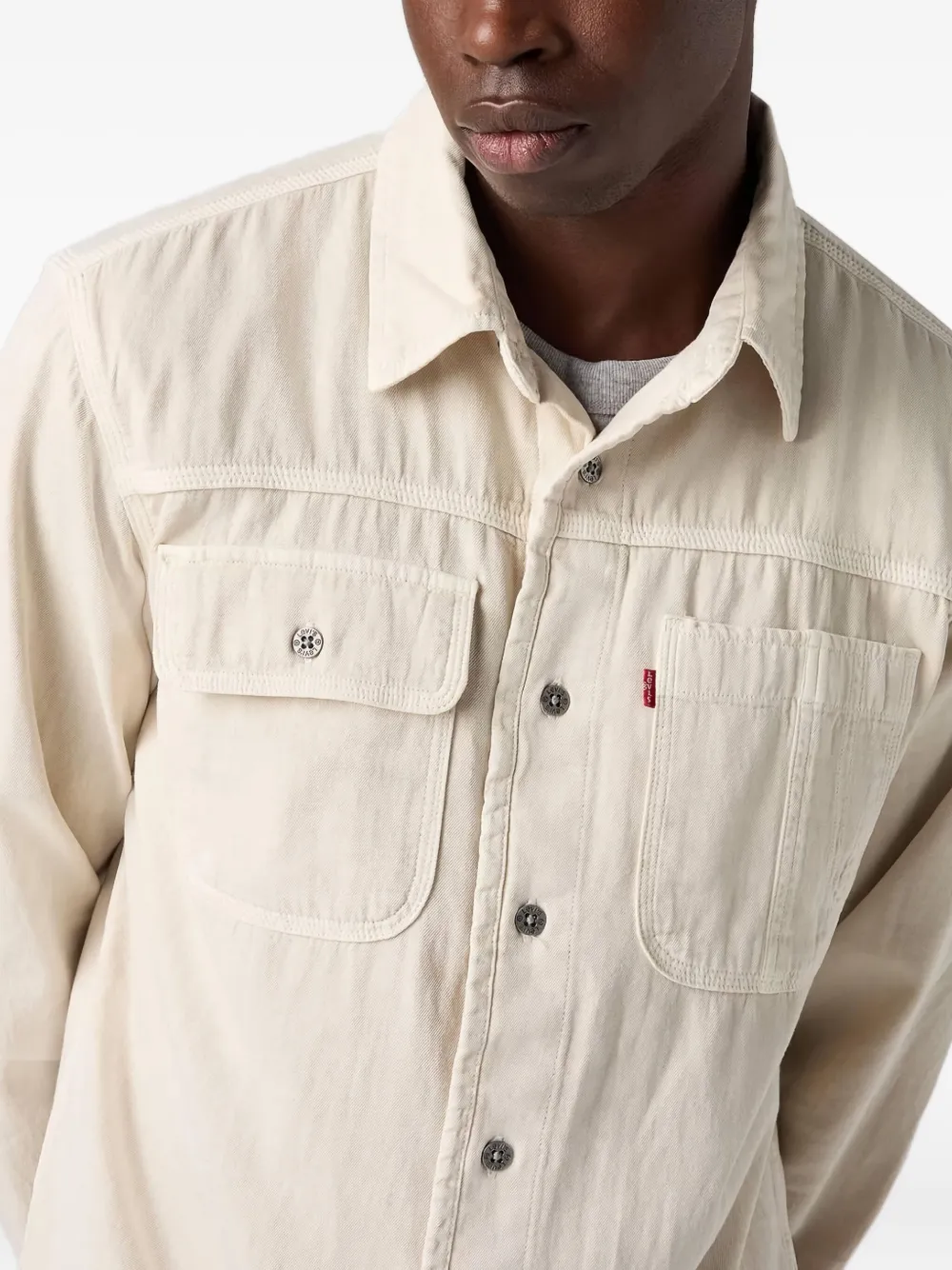 Levi's Overhemd met zakdetail Beige
