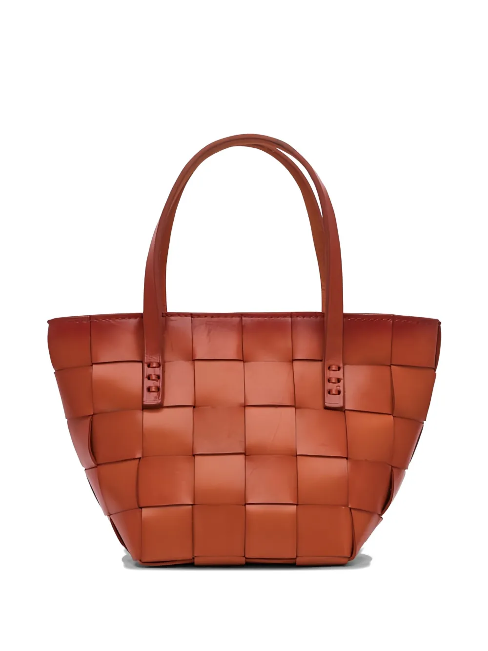 Dragon Diffusion Mini Japan Woven-leather Tote Bag In Orange