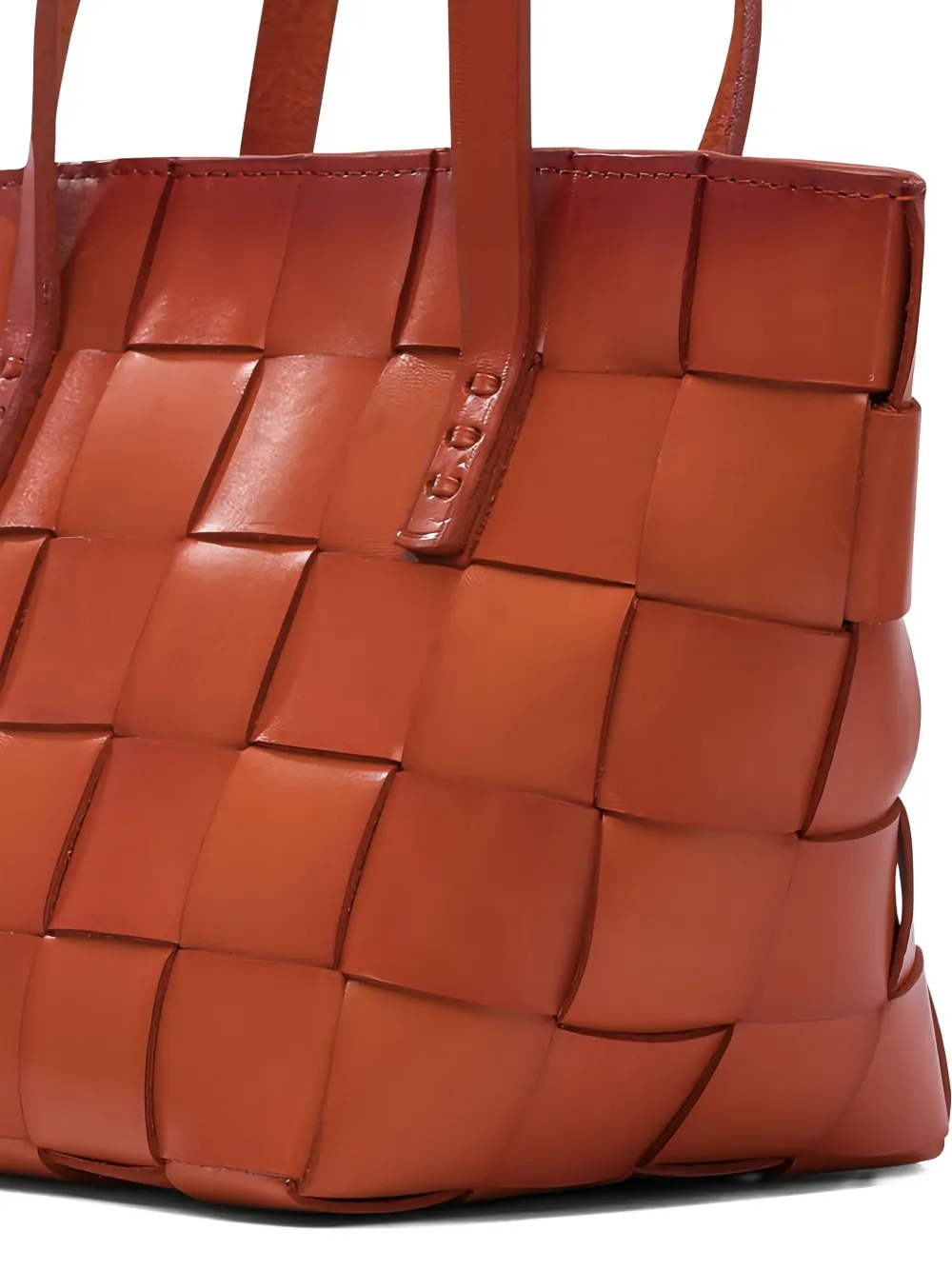Dragon Diffusion Mini Japan Woven-leather Tote Bag In Orange