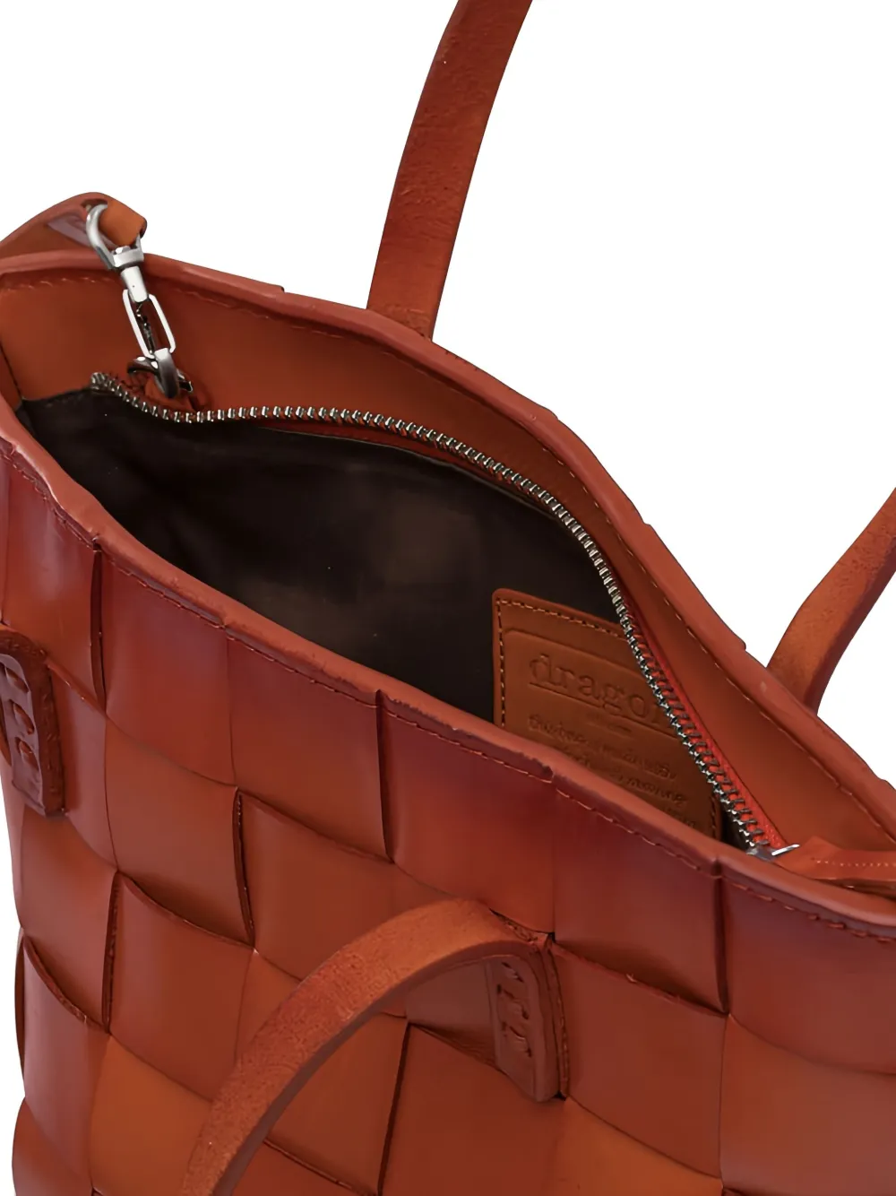 Dragon Diffusion Mini Japan Woven-leather Tote Bag In Orange