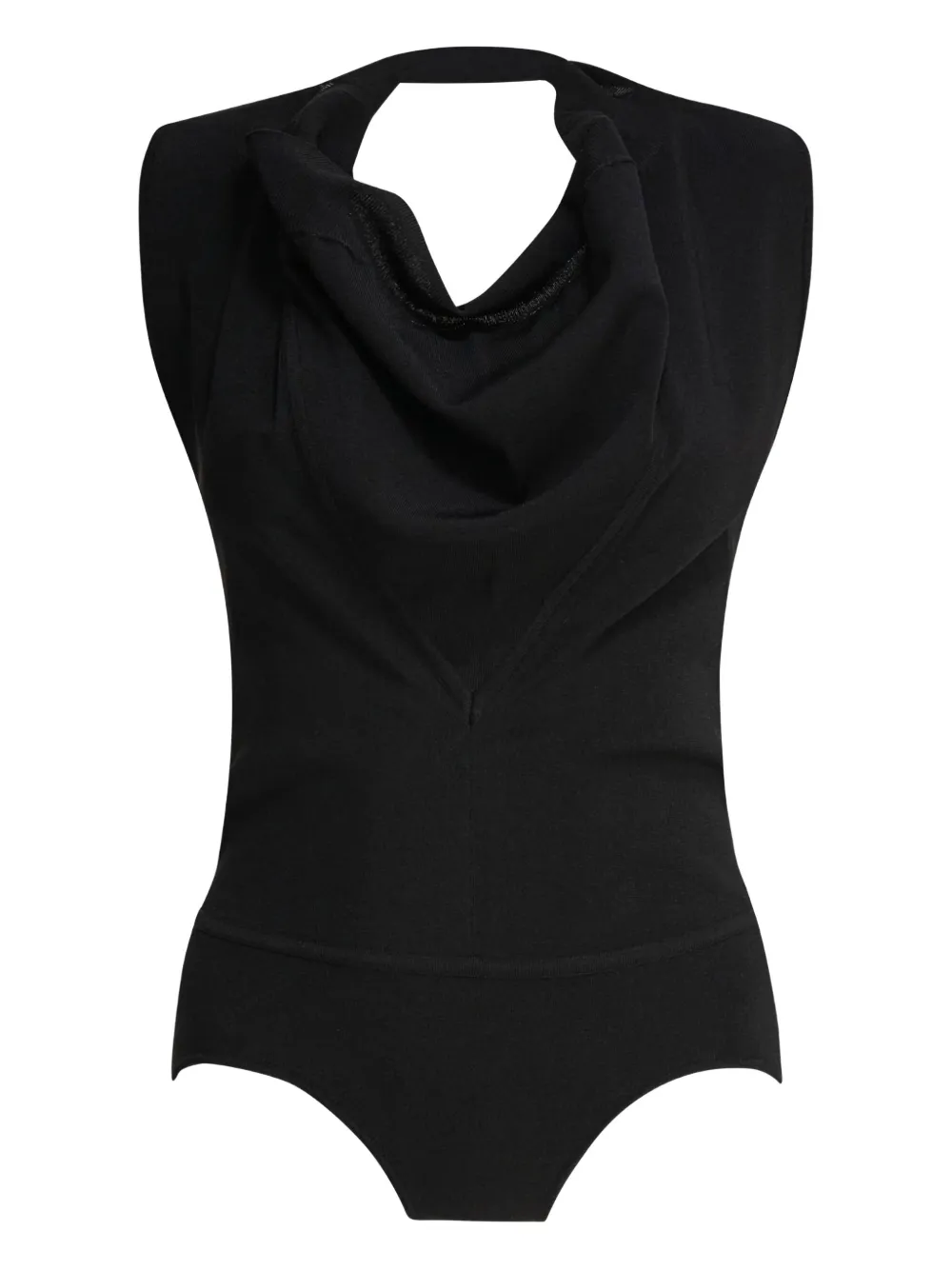Max Mara cowl-neck bodysuit Zwart