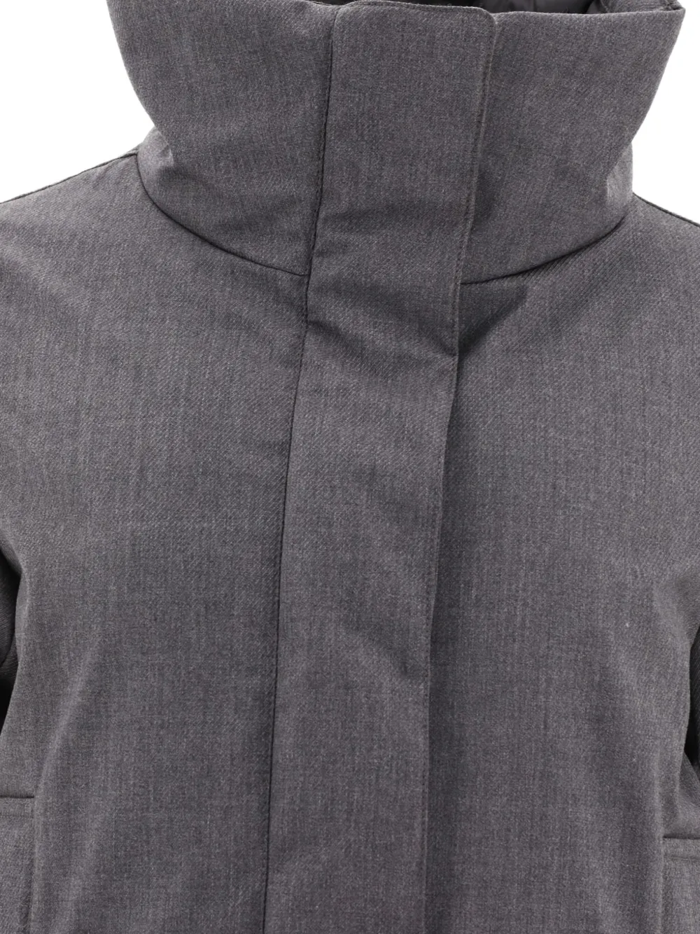 Aspesi High-collar Jacket In Gray