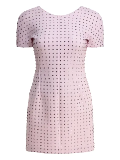 Max Mara crystal-embellished short-sleeved mini dress
