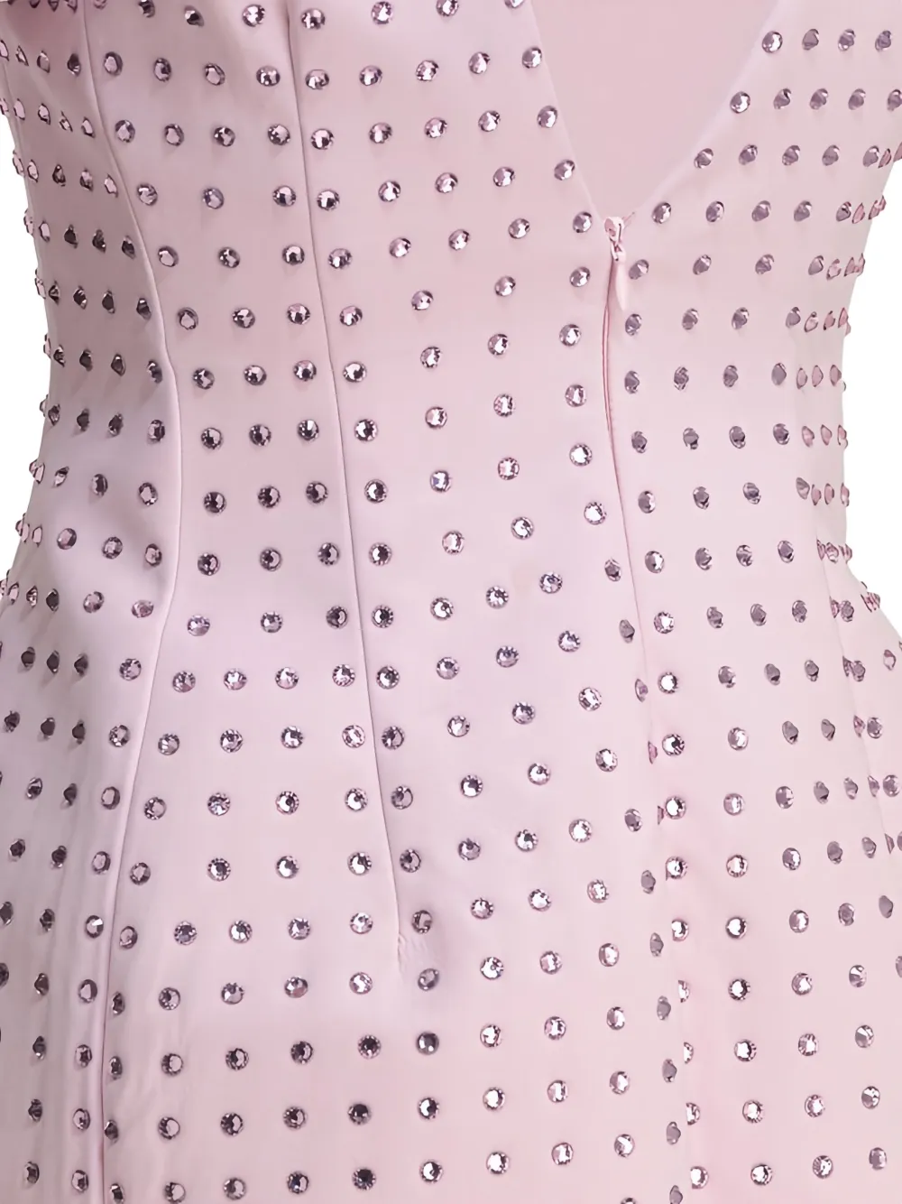 Max Mara Crystal-embellished Short-sleeved Mini Dress In Pink
