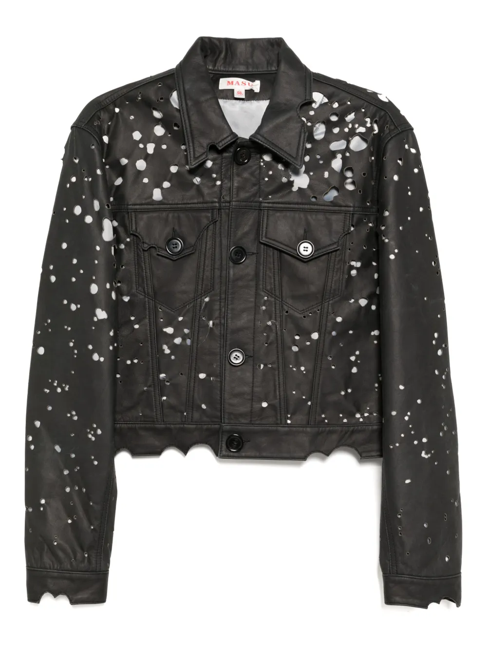 MASU Bacteria Leather Trucker jacket | negro | Image 1