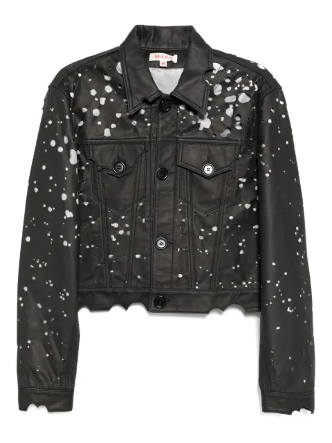 MASU Bacteria Leather Trucker jacket
