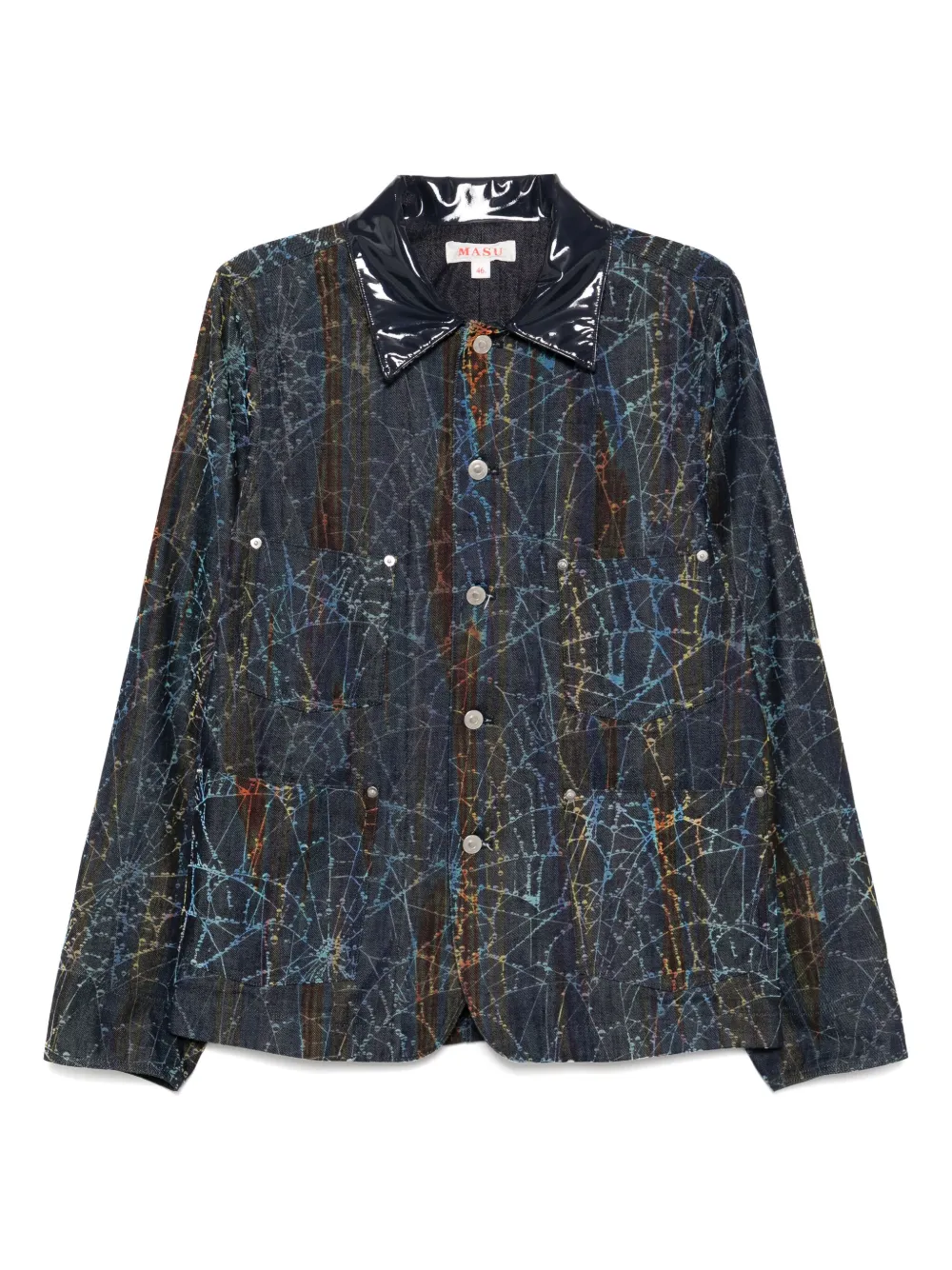 rainbow web-print jacket