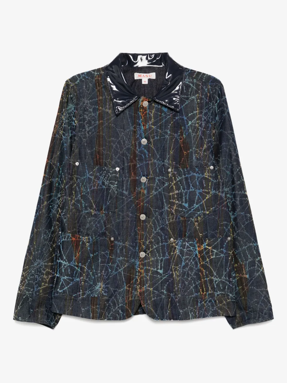 MASU rainbow web-print jacket | Blue | Image 1