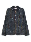 MASU rainbow web-print jacket - Blue