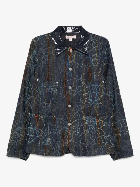MASU rainbow web-print jacket