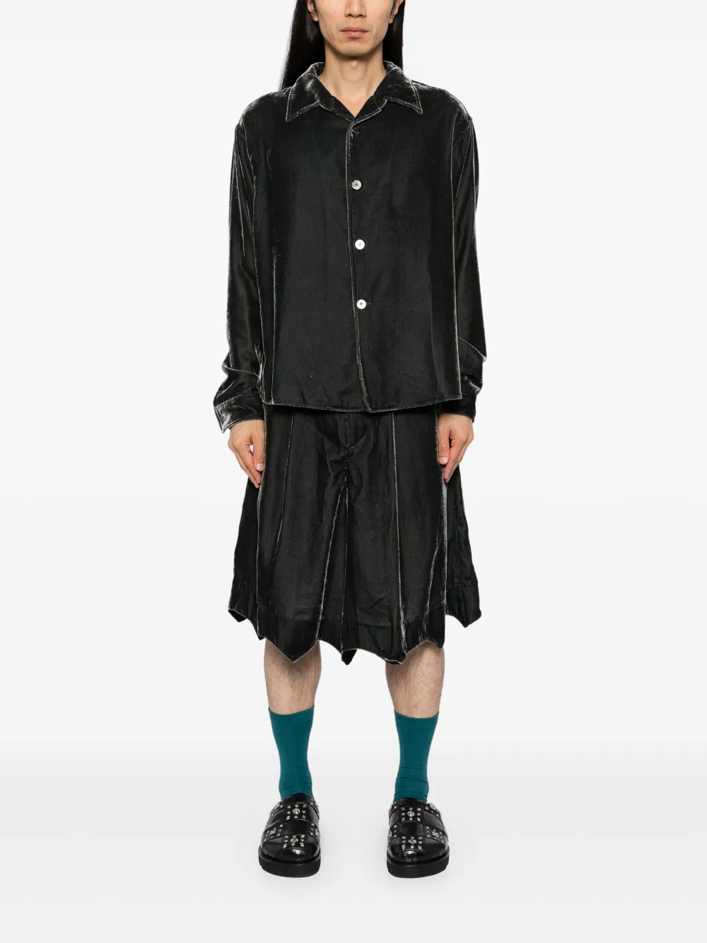 MASU velvet bat shorts - Grijs