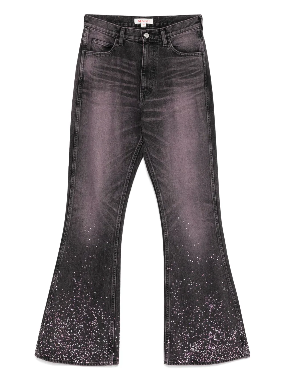MASU Masu Boy Stardust flared jeans - ブラック MASU Masu Boy Stardust flared jeans - ブラック