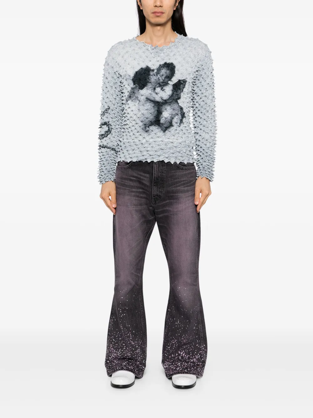 MASU Boy Stardust flared jeans - Zwart