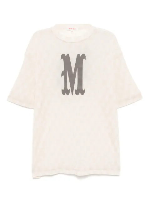 MASU angel-print mesh T-shirt