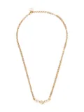 Christian Dior Pre-Owned 1980-1990s CD logo rhinestone necklace - Gold