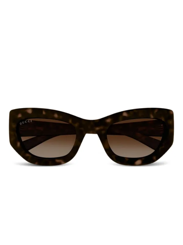 Gucci Eyewear キャットアイ サングラス | ブラウン | FARFETCH JP
