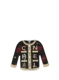 CHANEL Pre-Owned 2010-2024 Resin and Pearl Tweed Cardigan Brooch costume brooch - Red