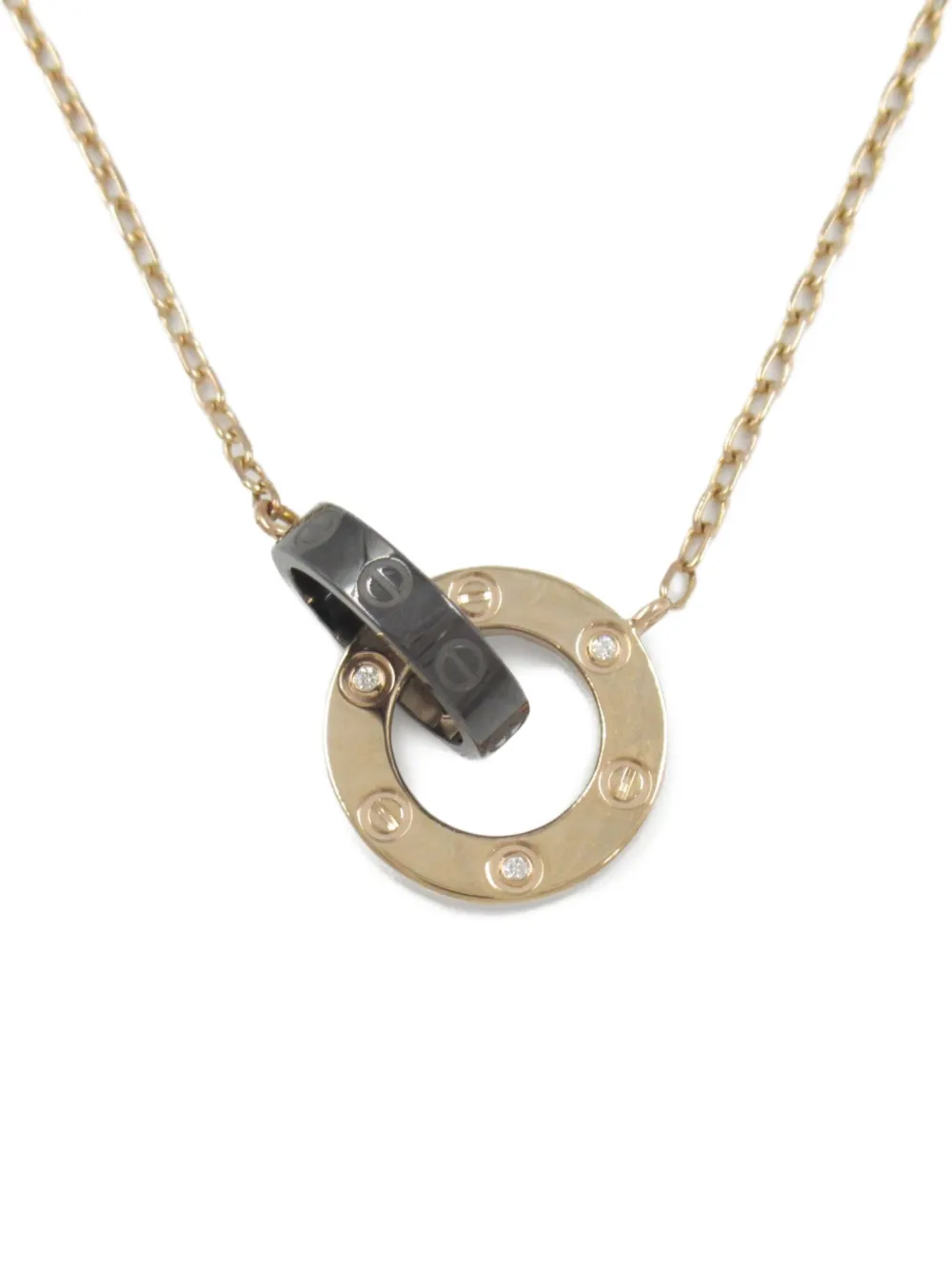 Cartier 2010s ラブ ダイヤモンド ネックレス 18Kローズゴールド - ピンク Cartier 2010s ラブ ダイヤモンド ネックレス 18Kローズゴールド - ピンク