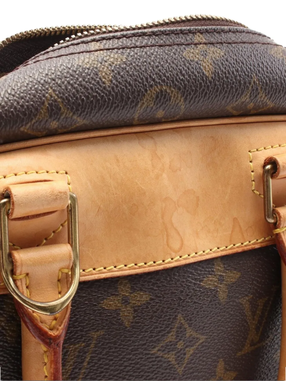 Pre-owned Louis Vuitton 1998 Deauville Monogram Canvas Tote Bag In Brown