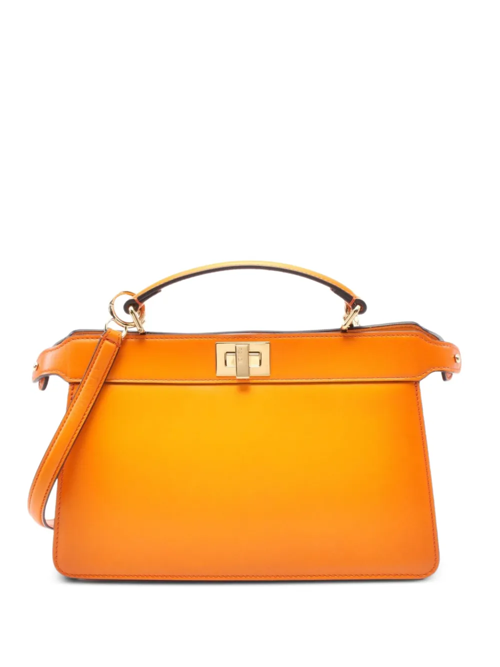 Fendi Pre-Owned 2010s Peekaboo ISeeU two-way handbag - オレンジ Fendi Pre-Owned 2010s Peekaboo ISeeU two-way handbag - オレンジ