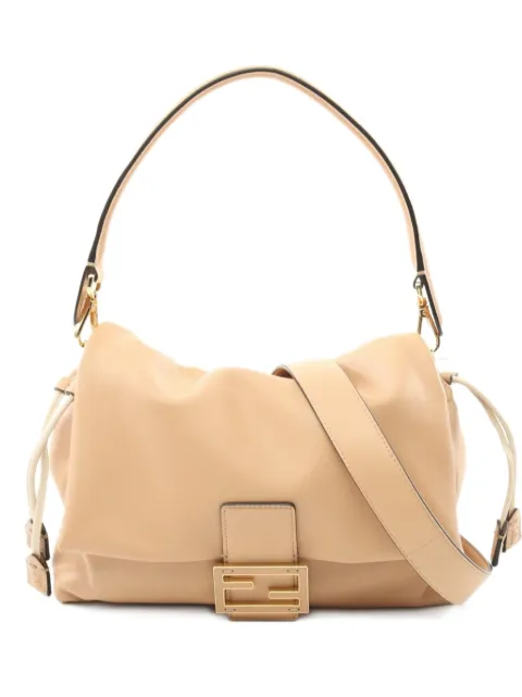 Fendi Pre-Owned 2020s medium Mamma ruched leather shoulder bag