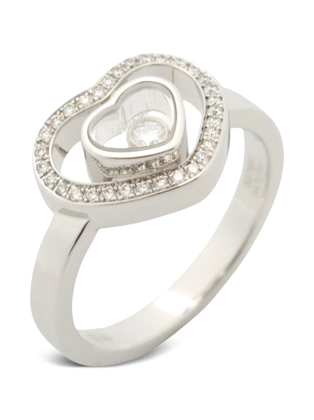 Chopard Pre-Owned 18K白金 Happy Diamond 钻石戒指（2010年代典藏款） | Image 2