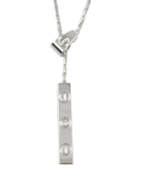 Cartier 10's 18kt white gold Love Y Shape diamond necklace