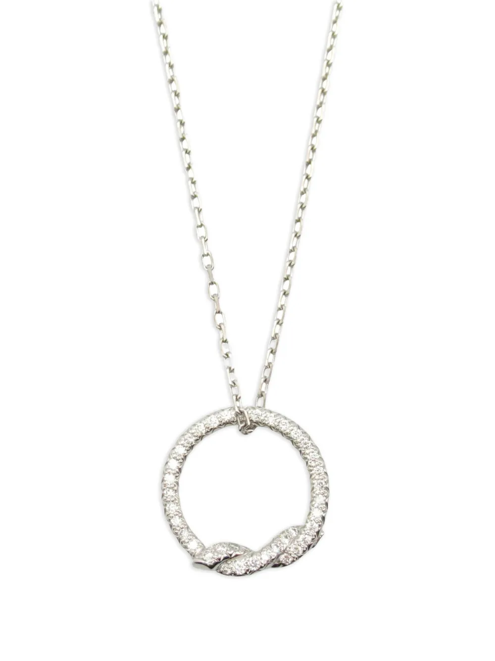 Cartier 2010s アントルラセ ダイヤモンド ネックレス 18Kホワイトゴールド - シルバートーン Cartier 2010s アントルラセ ダイヤモンド ネックレス 18Kホワイトゴールド - シルバートーン