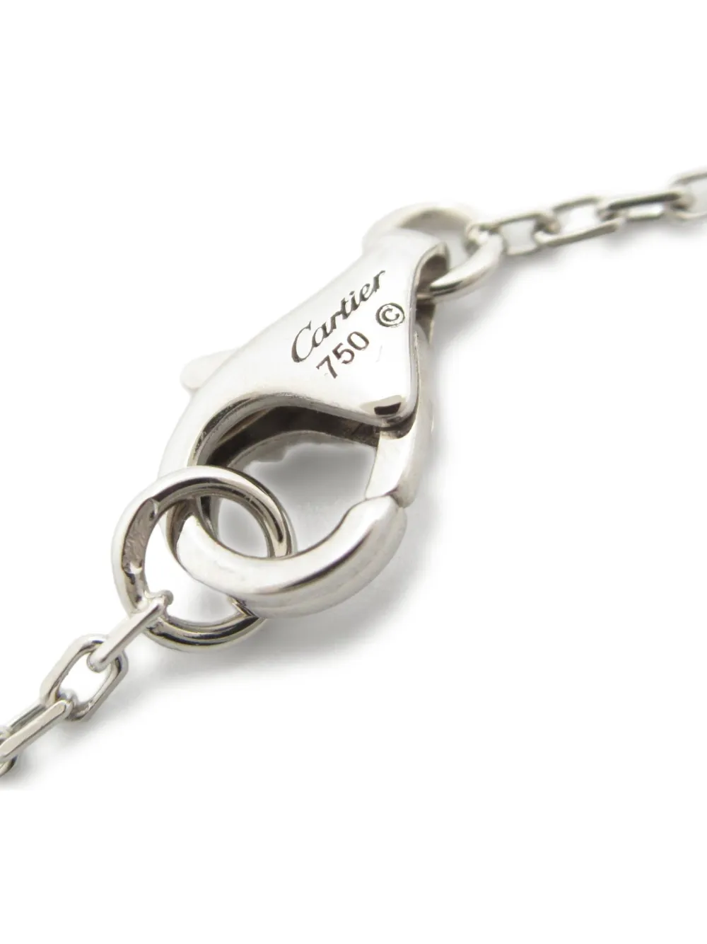Pre-owned Cartier 10's 18kt White Gold Entrelacés Diamond Necklace