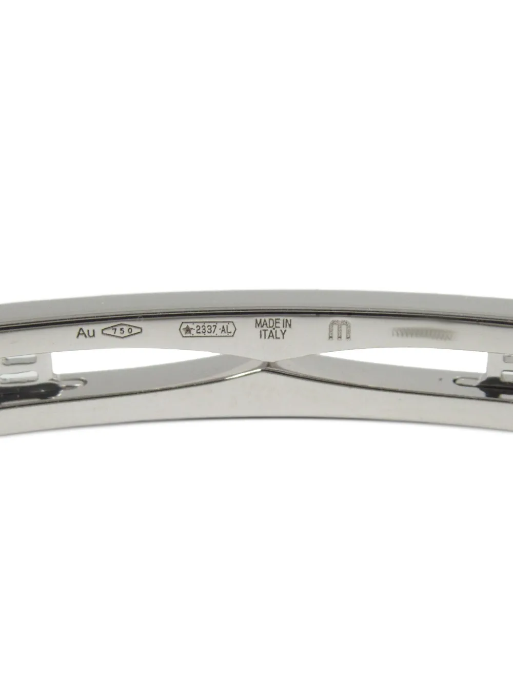 Pre-owned Bvlgari 2010s 18k White Gold B.zero1 Bracelet