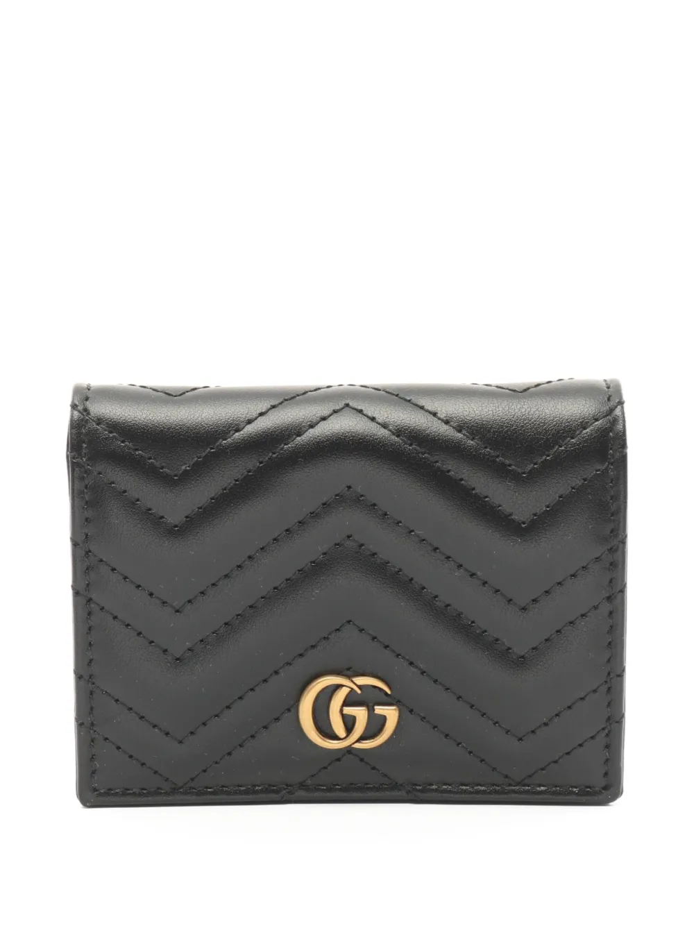 Gucci Pre-Owned 2020s GG Marmont bi-fold wallet | Black | Image 1